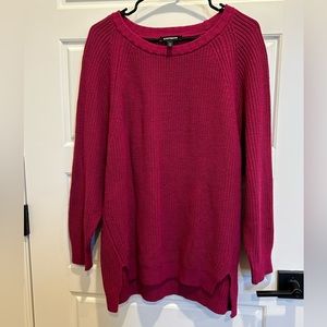 Express Crewneck High Low Knit Sweater Size Small Petite